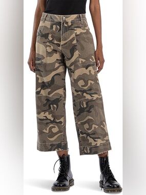 Kut from the cloth Camo Wide-Leg Utility Pants